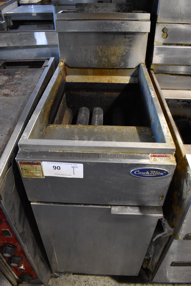 Cook Rite MTFS-40 Stainless Steel Commercial Floor Style Natural Gas Powered Deep Fat Fryer. 102,000 BTU. 16x31x45 - Image 1 of 8