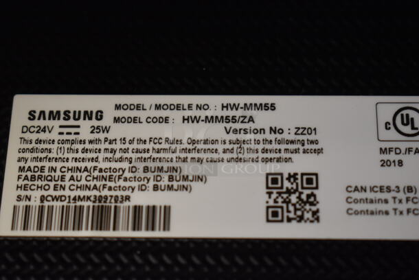 11 Various Sound Bars; 4 Samsung HW-Q6CRV, Samsung HW-MM55/ZA, Samsung HW-T50M, 3651HDX, Samsung HW-R60MV, Samsung HW-T45C, 3651ED0X, Sony HT-X8500. Includes 36x3x2. 11 Times Your Bid! - Image 5 of 12