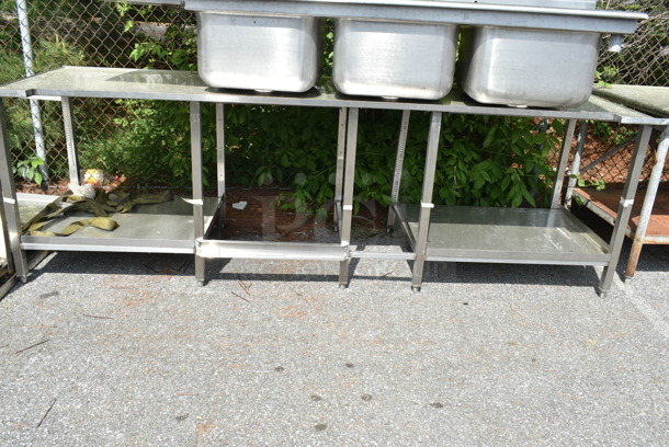 Stainless Steel Table w/ Split Under Shelf. - Image 1 of 1