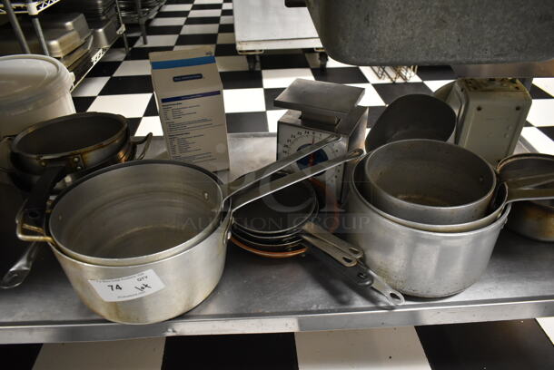 ALL ONE MONEY! Lot of Various Items Including Metal Colander and Sauce Pans. (kitchen) - Image 3 of 4