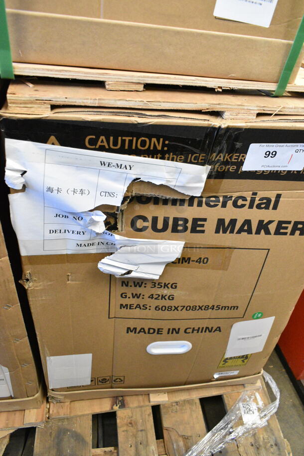 BRAND NEW SCRATCH AND DENT! Hoocoo HCIM-40 Stainless Steel Commercial Undercounter Self Contained Ice Machine. 115 Volts, 1 Phase. - Image 2 of 2