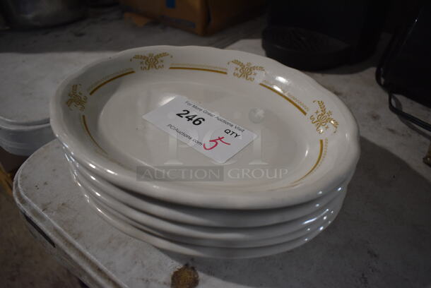5 White Ceramic Oval Plates. 11.5x9x1. 5 Times Your Bid! - Image 2 of 4