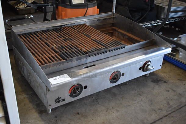 Star Max Stainless Steel Commercial Countertop Natural Gas Powered Charbroiler Grill. Missing Grates. 36x27x16 - Image 7 of 8