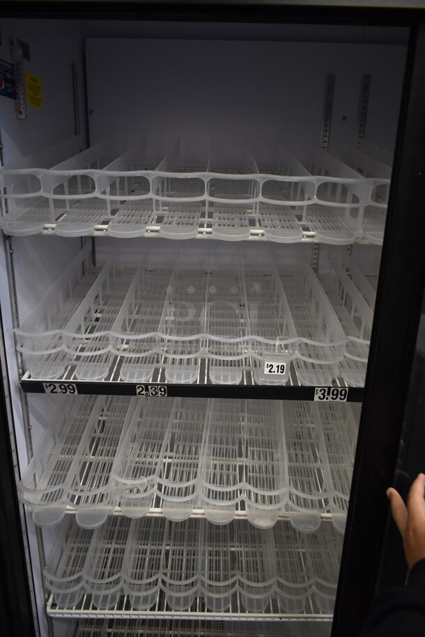 QBD ENERGY STAR Metal Commercial 2 Door Reach In Cooler Merchandiser w/ Poly Coated Racks and Drink Sliders. 115 Volts, 1 Phase. Tested and Working! - Image 5 of 9