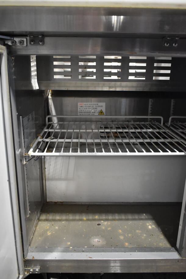 Avantco 178APT48HC Stainless Steel Commercial Sandwich Salad Prep Table Bain Marie Mega Top on Commercial Casters. 115 Volts, 1 Phase. Tested and Working! - Image 6 of 7