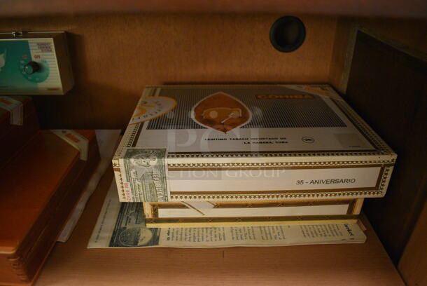 Wooden 4 Door Cigar Humidor w/ Contents. Comes w/ Key! - Image 10 of 12