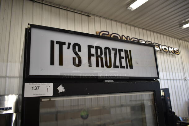 Beverage Air MMF27-1-B Metal Commercial Single Door Reach In Freezer Merchandiser w/ Poly Coated Racks. 115 volts, 1 Phase. Tested and Working! - Image 2 of 7