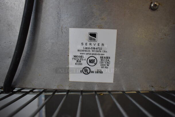 Server Model TWIN FS-4 Stainless Steel Commercial Countertop 2 Well Food Warmer. 120 Volts, 1 Phase. 17x9x9. Tested and Working! - Image 5 of 5