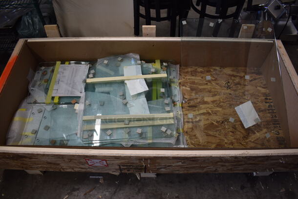 BRAND NEW! Sneeze Guard Panels In Crate.  - Image 1 of 6