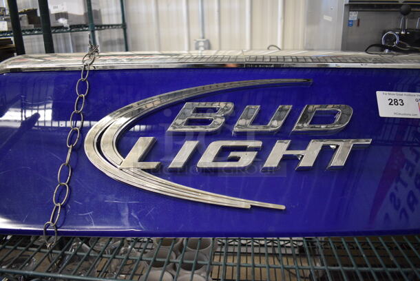 Bud Light Ceiling Mount Light Fixture. 54x20x10 - Image 3 of 4