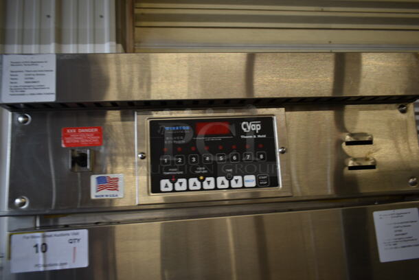 Winston CAT522GJ CVap Stainless Steel Commercial 2 Half Size Door Reach In Warming Holding Cabinet on Commercial Casters. 208 Volts, 3 Phase.  - Image 3 of 6