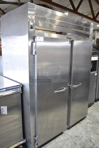 Traulsen AHF 232WP5 Stainless Steel Commercial 2 Door Reach In Heated Cabinet. 115/208 Volts, 1 Phase. 