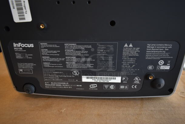 InFocus IN2106 Projector in Bag. 100-240 Volts, 1 Phase.  - Image 9 of 12