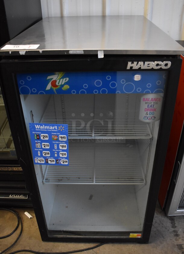 Habco OC6 Metal Commercial Single Door Reach In Mini Cooler Merchandiser. 115 Volts, 1 Phase. 20.5x28x36. Tested and Does Not Power On - Image 1 of 5
