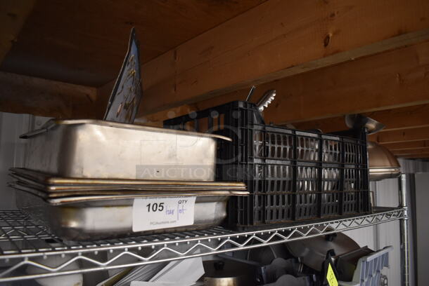 ALL ONE MONEY! Tier Lot of Various Items Including Utensils, Drop In Bins and Ceiling Light - Image 1 of 7