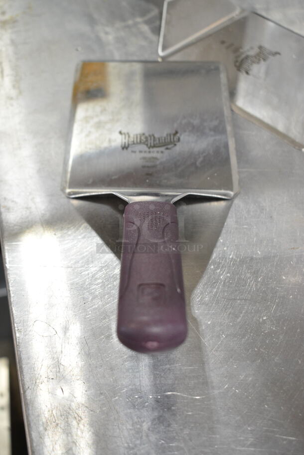 2 BRAND NEW SCRATCH AND DENT! Mercer Culinary M18290 Hell's Handle® High Heat 6" x 5" Heavy-Duty Square Edge Turner. 2 Times Your Bid!  - Image 4 of 6