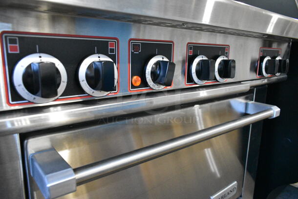 BRAND NEW SCRATCH AND DENT! 2024 Garland SS686 Stainless Steel Commercial Floor Style Electric Powered 6 French Burner Range w/ Oven. 208 Volts, 1/3 Phase.  - Image 10 of 10