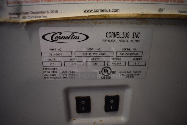 Cornelius QST ELITE 4000 Metal Commercial Countertop 4 Flavor Juice Machine. 115 Volts, 1 Phase. 15.5x25x34. Cannot Test Due To Missing Power Cord - Image 5 of 6