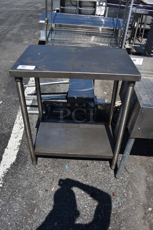 Stainless Steel Table w/ Stainless Steel Under Shelf. 30x20x35