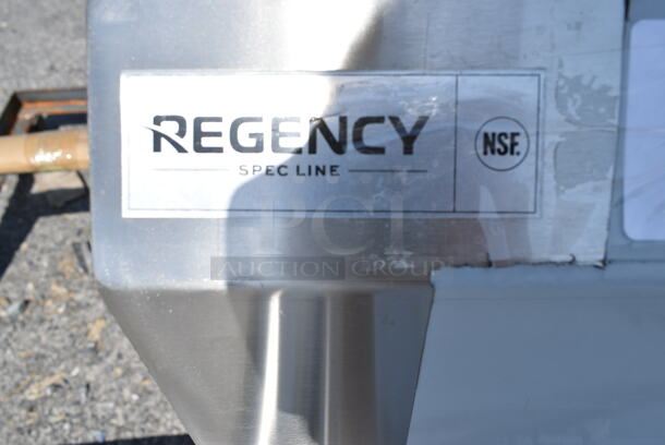BRAND NEW SCRATCH AND DENT! Regency Spec Line Stainless Steel Commercial 3 Bay Sink w/ Dual Drain Boards. Bays 30x24x14. Drain Board 20x24 - Image 6 of 6