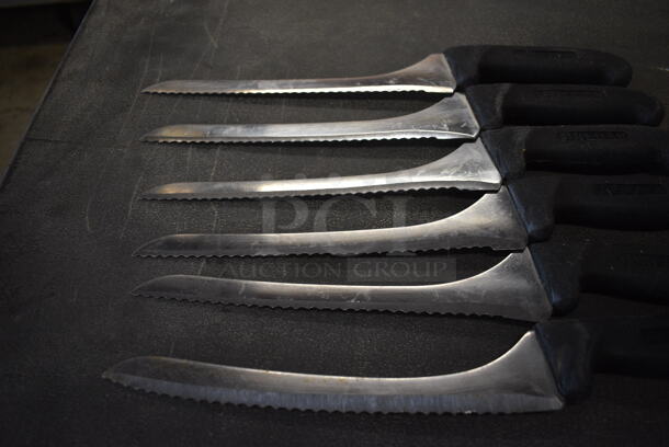6 Sharpened Stainless Steel Serrated Knives. Includes 14". 6 Times Your Bid! - Image 2 of 4
