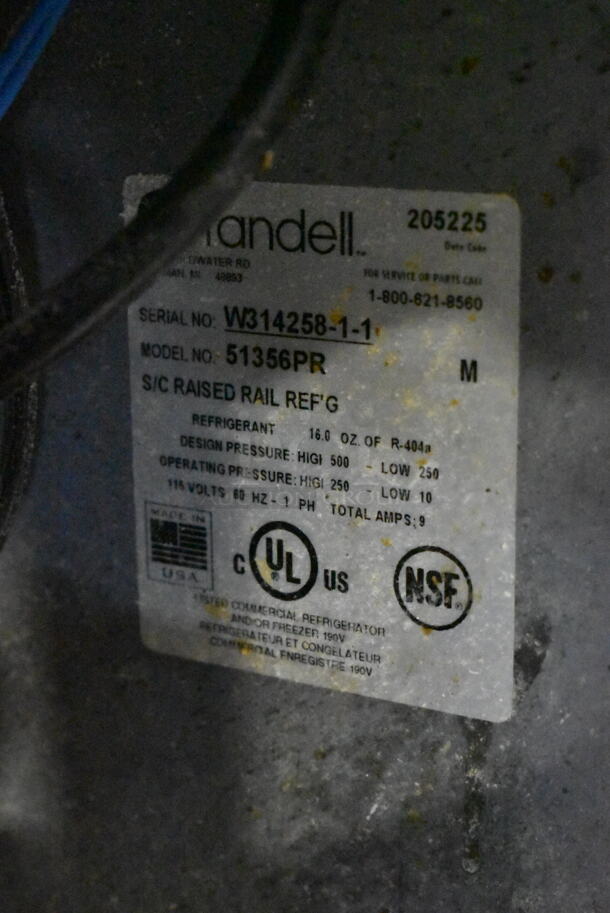 2013 Randell 51356PR Stainless Steel Commercial Prep Table w/ 2 Drawers and Over Shelf. 115 Volts, 1 Phase. Tested and Does Not Power On - Image 9 of 9