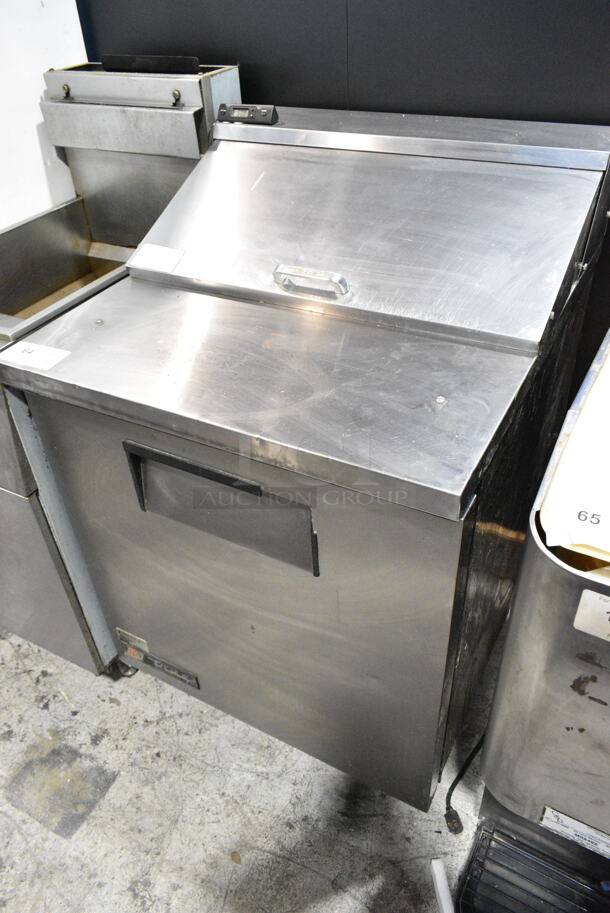 True TSSU-27-08 Stainless Steel Commercial Sandwich Salad Prep Table Bain Marie Mega Top on Commercial Casters. 115 Volts, 1 Phase. Tested and Powers On But Does Not Get Cold - Image 2 of 8