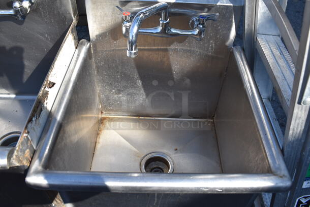 Stainless Steel Commercial Single Bay Sink w/ Faucet and Handle. 21x22x41.5 - Image 4 of 4