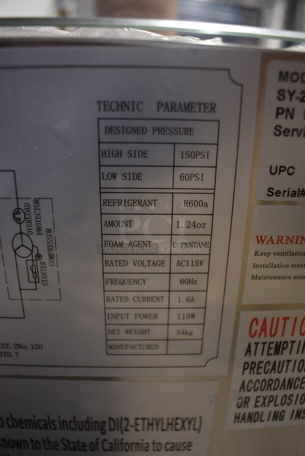 BRAND NEW SCRATCH AND DENT! 2023 KoolMore SCDC-3P-SSL Stainless Steel Commercial Countertop Refrigerated Rail w/ 3 Drop In Bins and Glass Sneeze Guard. 115 Volts, 1 Phase. Tested and Working! - Image 10 of 10