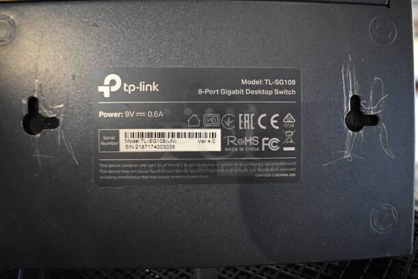 2 Items; TP Link TL-SG108 8 Port Gigabit Desktop Switch and TP Link Archer C2300 Router. Includes 6.5x4x1. 2 Times Your Bid! - Image 6 of 7
