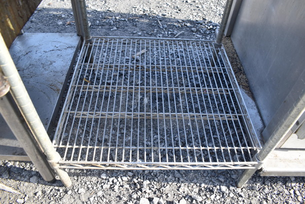 Chrome Finish 2 Tier Wire Shelving Unit. BUYER MUST DISMANTLE. PCI CANNOT DISMANTLE FOR SHIPPING. PLEASE CONSIDER FREIGHT CHARGES. 24x24x30 - Image 3 of 3