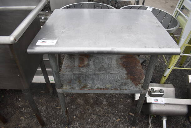 Stainless Steel Table w/ Metal Under Shelf. 30x24x36 - Image 1 of 3