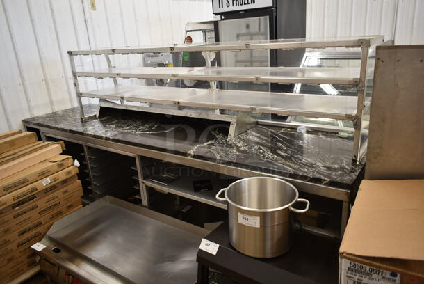 Stainless Steel Commercial Portable Prep Table w/ 3 Over Shelves on Commercial Casters. - Image 6 of 6