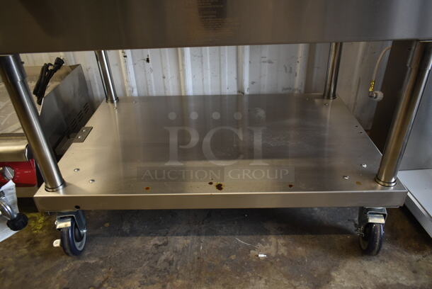 LIKE NEW! 2022 Backyard Pro 554LPG36 Stainless Steel Commercial Propane Gas Powered Outdoor Grill w/ Under Shelf on Commercial Casters. Tested and Working! - Image 8 of 11
