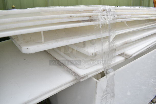 ALL ONE MONEY! Lot of Collapsible Acrylic Tables; 7 Bottoms and 4 Tops - Image 3 of 7