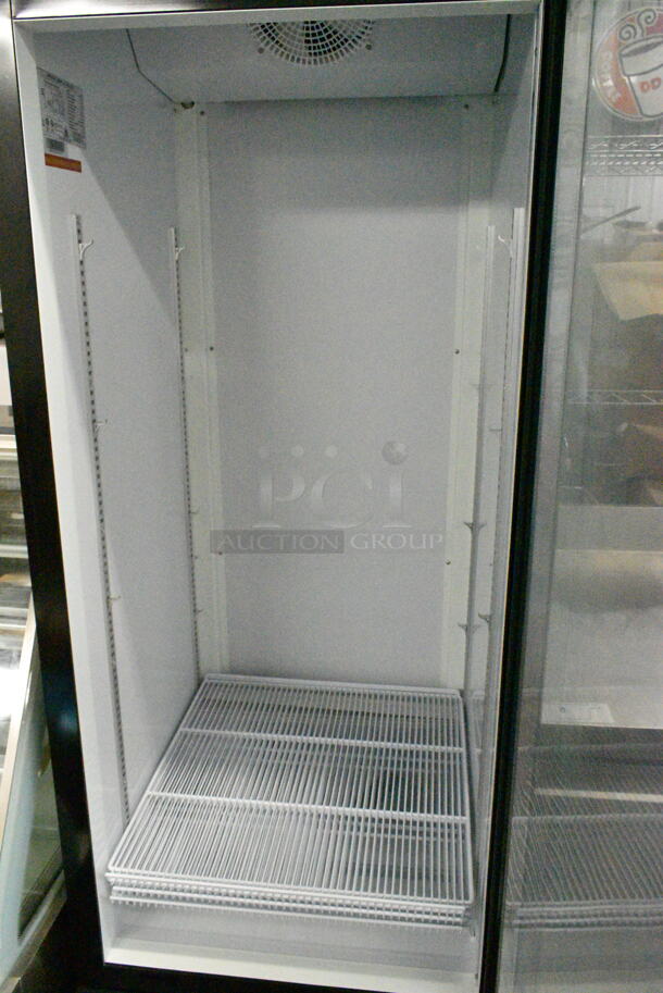 2024 Bison BGM-21 Metal Commercial Single Door Reach In Cooler Merchandiser w/ Poly Coated Racks on Commercial Casters. 115 Volts, 1 Phase. Tested and Working! - Image 6 of 8