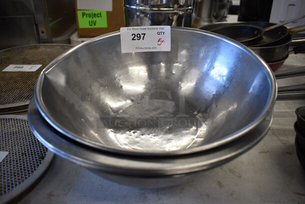 5 Various Metal Bowls. Includes 13.5x13.5x5. 5 Times Your Bid!