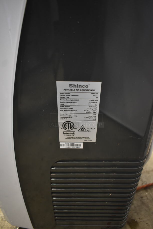 2022 Shinco SPF1-08C Portable Air Conditioner. 8,000 BTU. 115 Volts, 1 Phase. Tested and Working! - Image 3 of 5