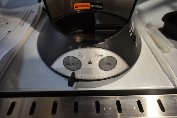 BRAND NEW SCRATCH AND DENT! 2023 Bunn MCP My Cafe Stainless Steel Countertop Pourover Single Serving Commercial Pod Brewer. 120 Volts, 1 Phase.  - Image 5 of 6