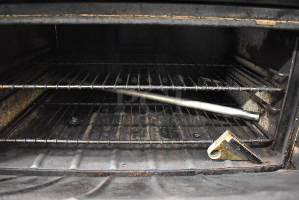 Wolf Metal Commercial Natural Gas Powered 6 Burner Range w/ Oven, Over Shelf and Back Splash. 34x36x58 - Image 7 of 9
