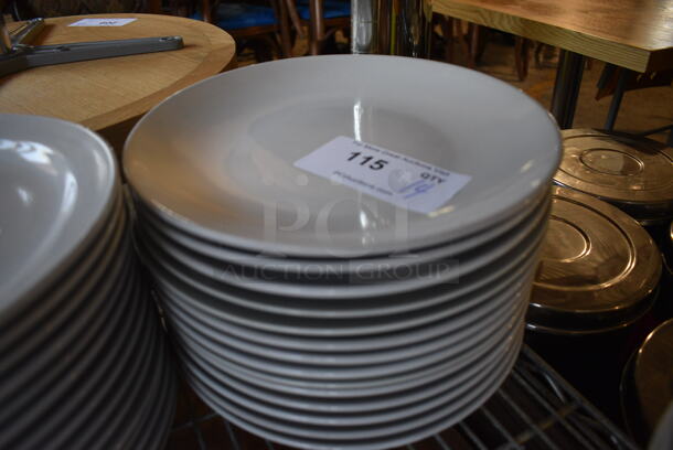 14 White Ceramic Plates. 10.75x10.75x1. 14 Times Your Bid!