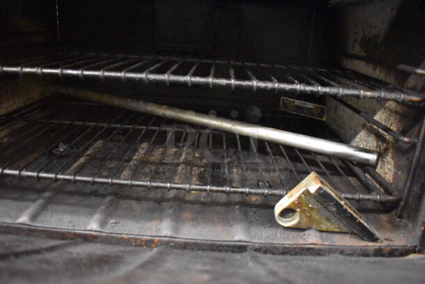 Wolf Metal Commercial Natural Gas Powered 6 Burner Range w/ Oven, Over Shelf and Back Splash. 34x36x58 - Image 8 of 9