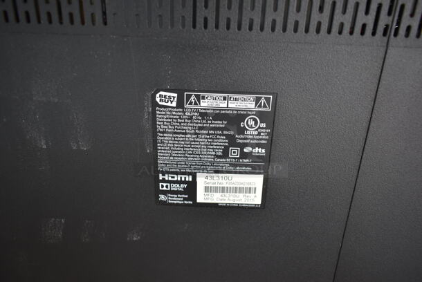 Toshiba 43L310U 43" Television. Buyer Must Pick Up - We Will Not Ship This Item. Tested and Working! - Image 5 of 7
