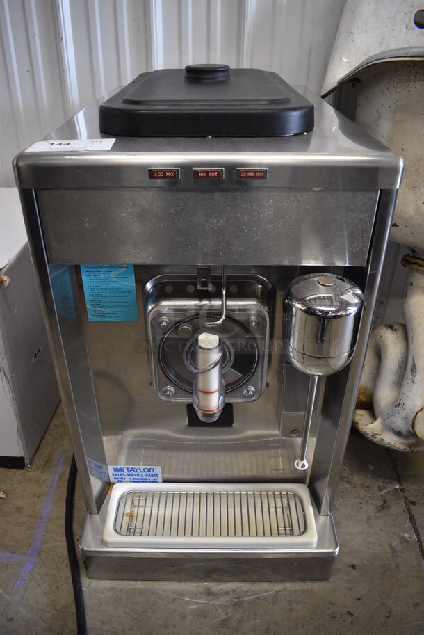 Taylor Model 340D-27 Stainless Steel Commercial Countertop Single Flavor Frozen Beverage Machine w/ Drink Mixer Attachment. 208-230 Volts, 1 Phase. 18x30x30