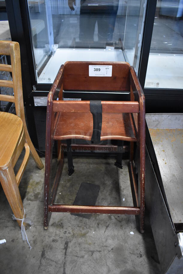 Wooden High Chair. 19x20x29 - Image 1 of 4