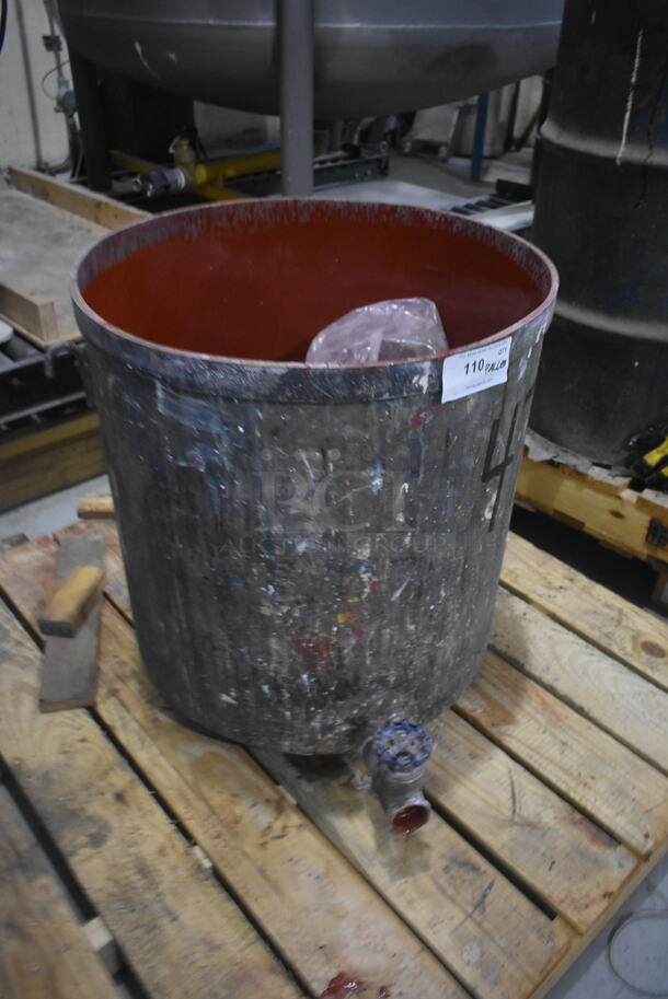 Gray Metal 47 Gallon Tank w/ Spigot. BUYER MUST REMOVE. - Image 2 of 4