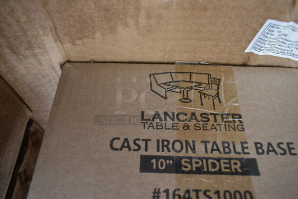 2 Boxes of 4 BRAND NEW SCRATCH AND DENT! Lancaster Table & Seating 164TS1000 10" Cast Iron Table Base Spider. 2 Times Your Bid! - Image 3 of 4