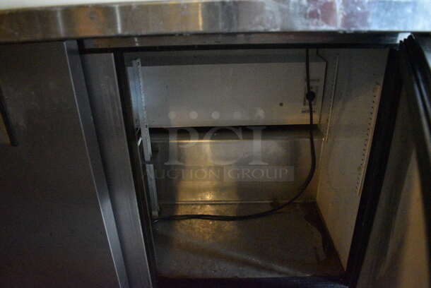 2011 True TSSU-72-30M-B-ST Stainless Steel Commercial Pizza Prep Table on Commercial Casters. BUYER MUST REMOVE. 115 Volts, 1 Phase. 72x34x38. Item Was in Working Condition on Last Day of Business. (Susquehanna Ale House) - Image 8 of 8