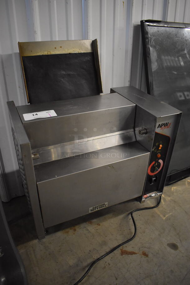 APW Wyott M-95-2 Stainless Steel Commercial Countertop Vertical Bun Grill Toaster. 208 Volts, 1 Phase. 21x16x30 - Image 3 of 7