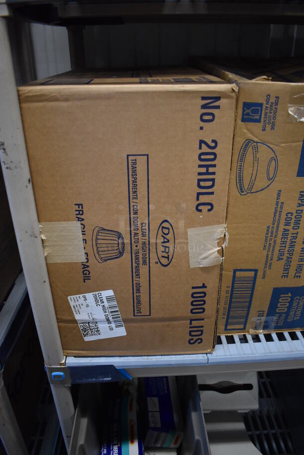 ALL ONE MONEY! Lot of 4 Tiers Worth of Various Paper Products Including Lids and Cups. Does Not Come w/ Shelving Unit - Image 12 of 12